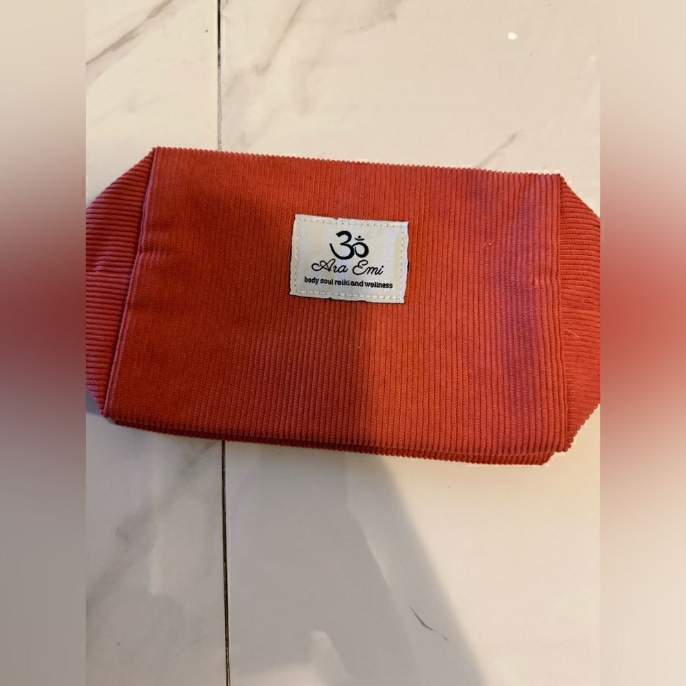 Pinkish corduroy cosmetic bag #16